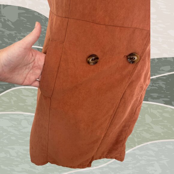 🔥 Sleek & Chic Shein Faux Suede Trench Dress (L) 🔥 - Picture 2 of 5